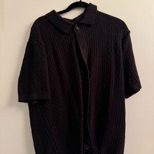 J Crew Short Sleeve Button Up Sweater